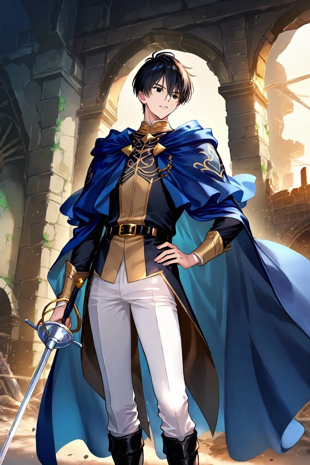 古代遺跡地下,大型男性魔法剣士9 | の人気AIイラスト・グラビア