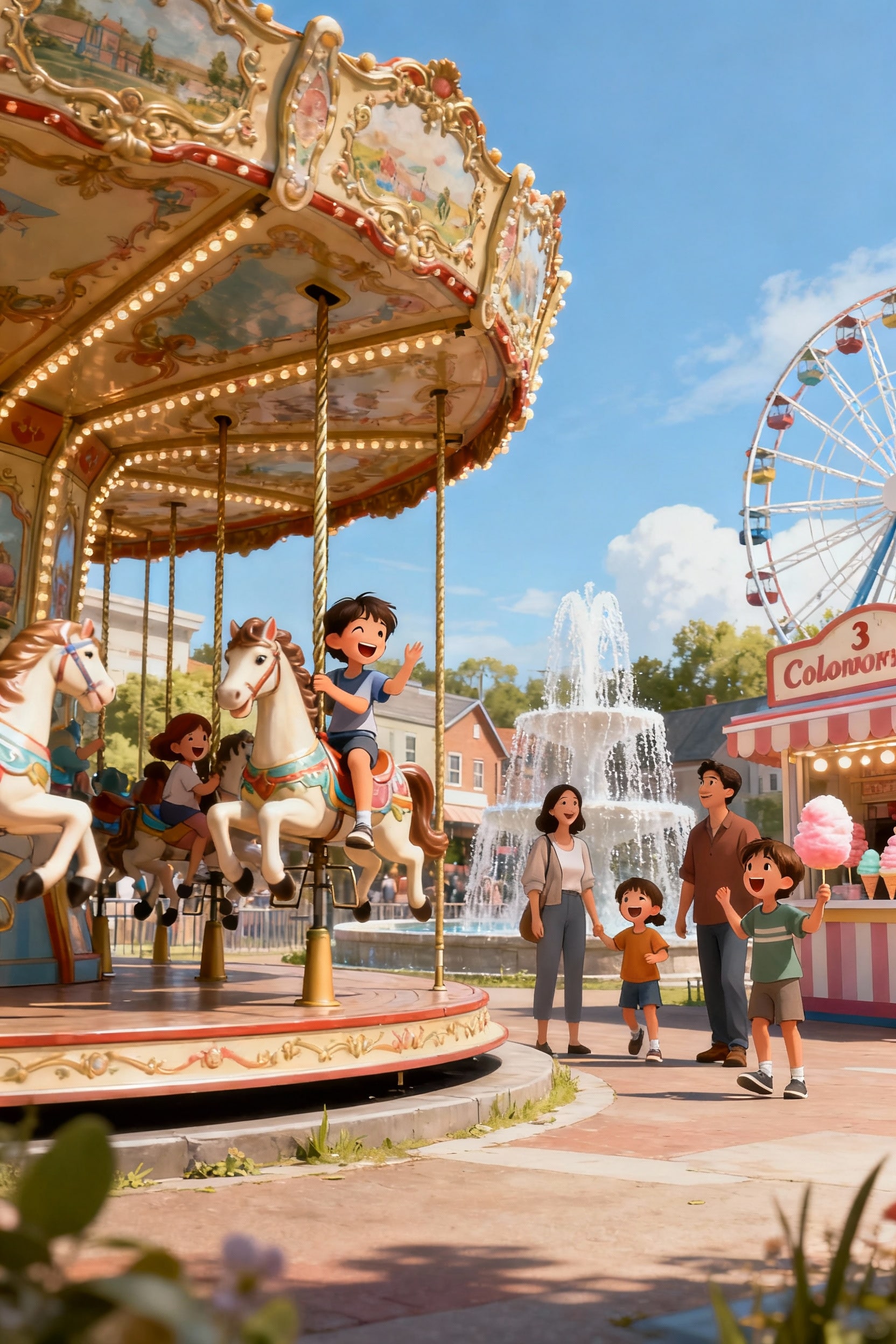 休日の遊園地 | の人気AIイラスト・グラビア