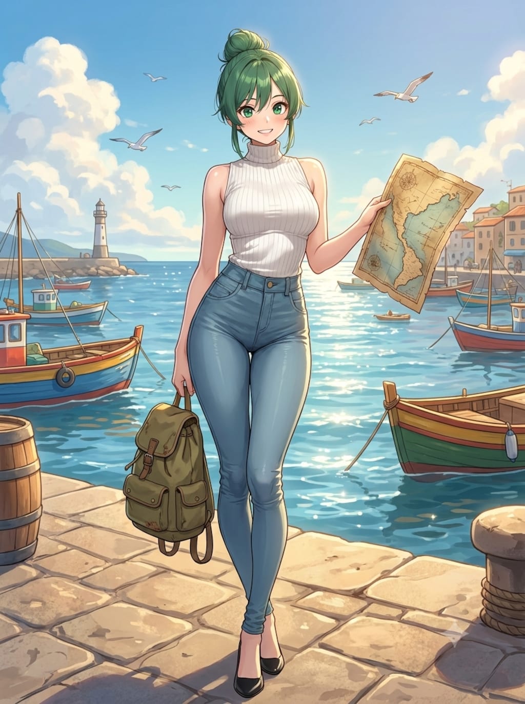 小舟でお宝探し