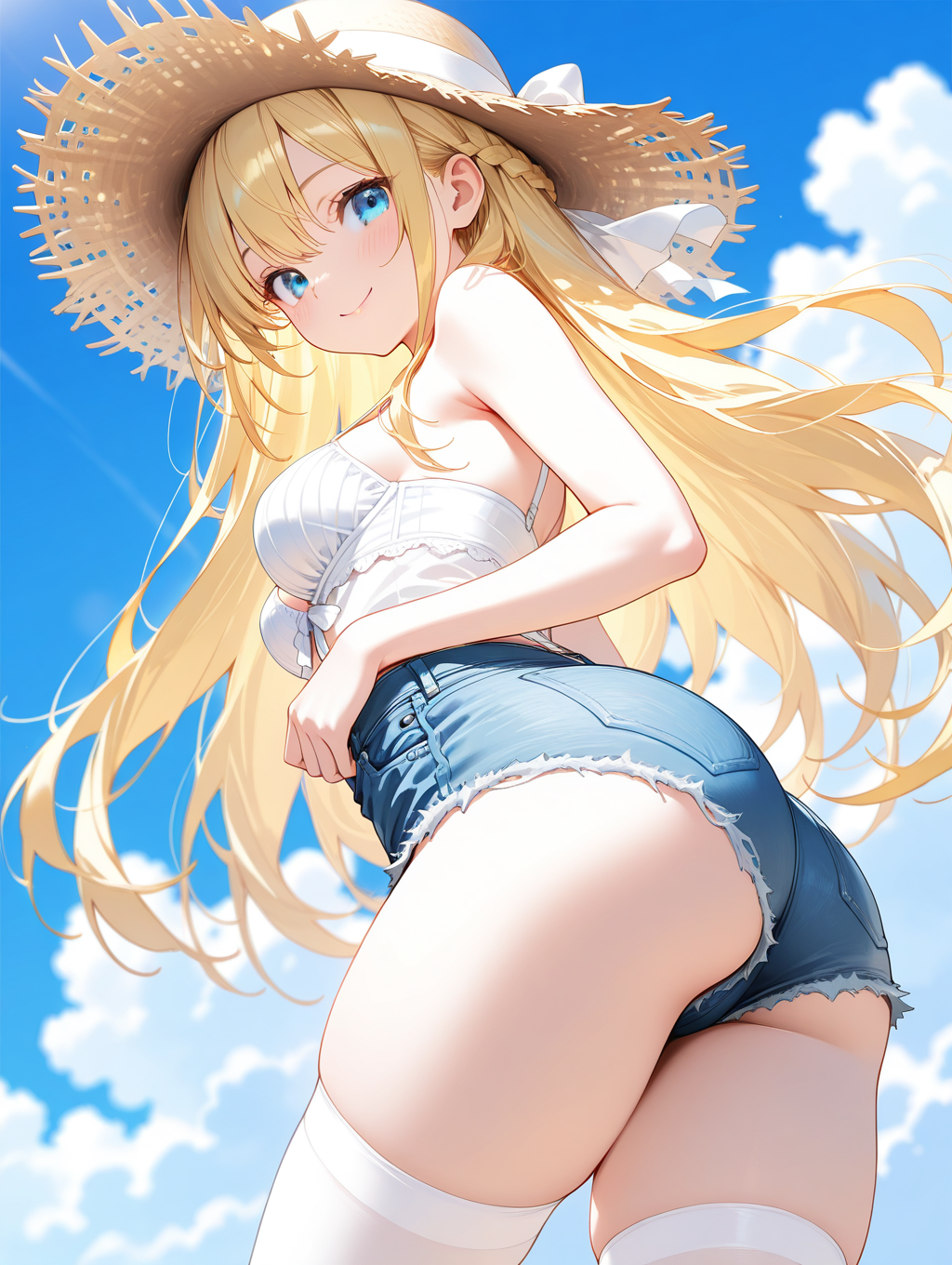 横からホットパンツ 光西柚