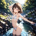 川で水遊び〜 10枚目