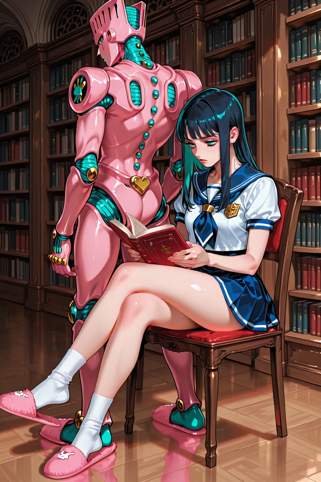 図書館でスタンド