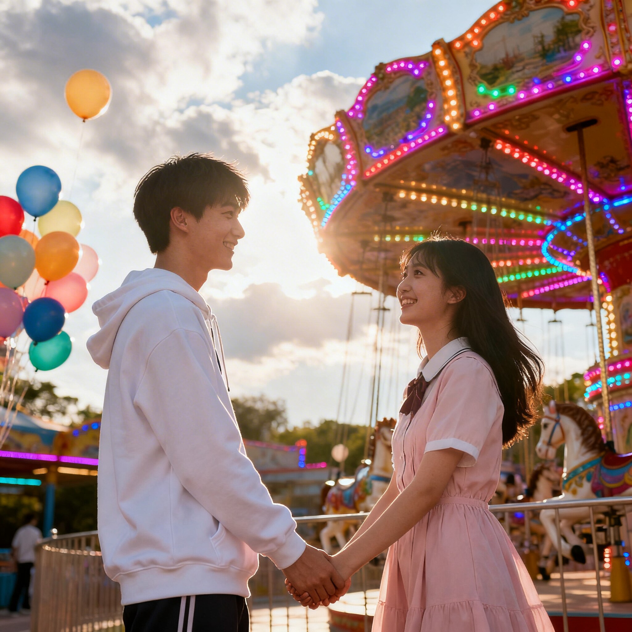 遊園地デ―ト | の人気AIイラスト・グラビア