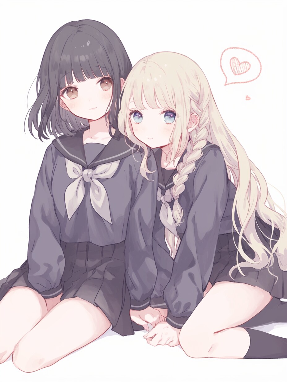 二人のJK181 | の人気AIイラスト・グラビア