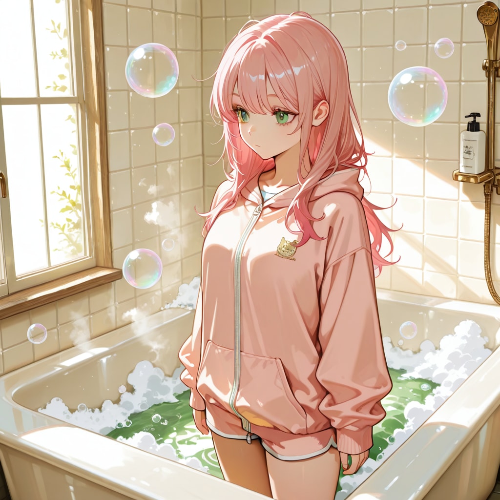 窓辺のバスルーム