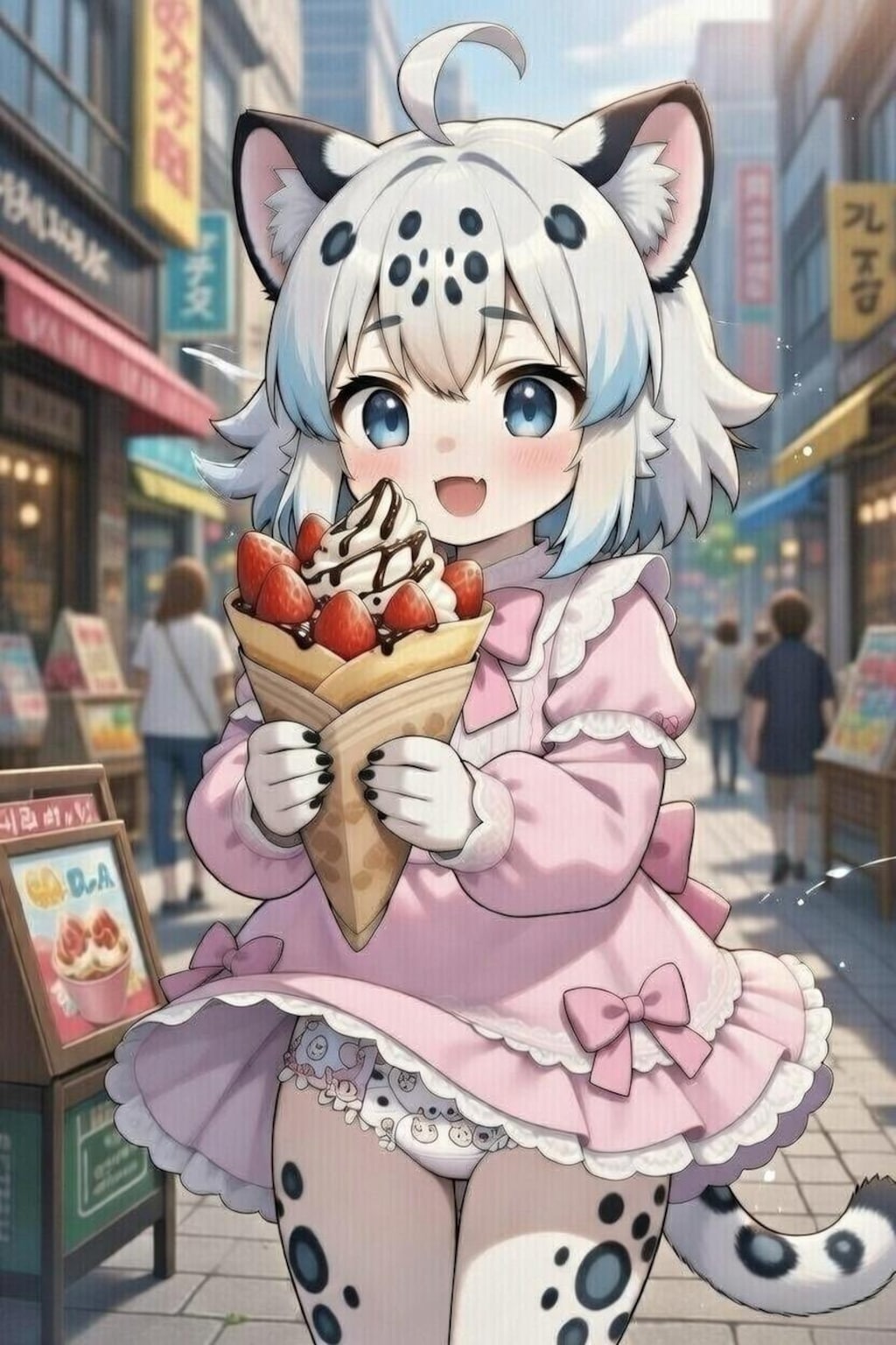 ユキヒョウちゃんとクレープ