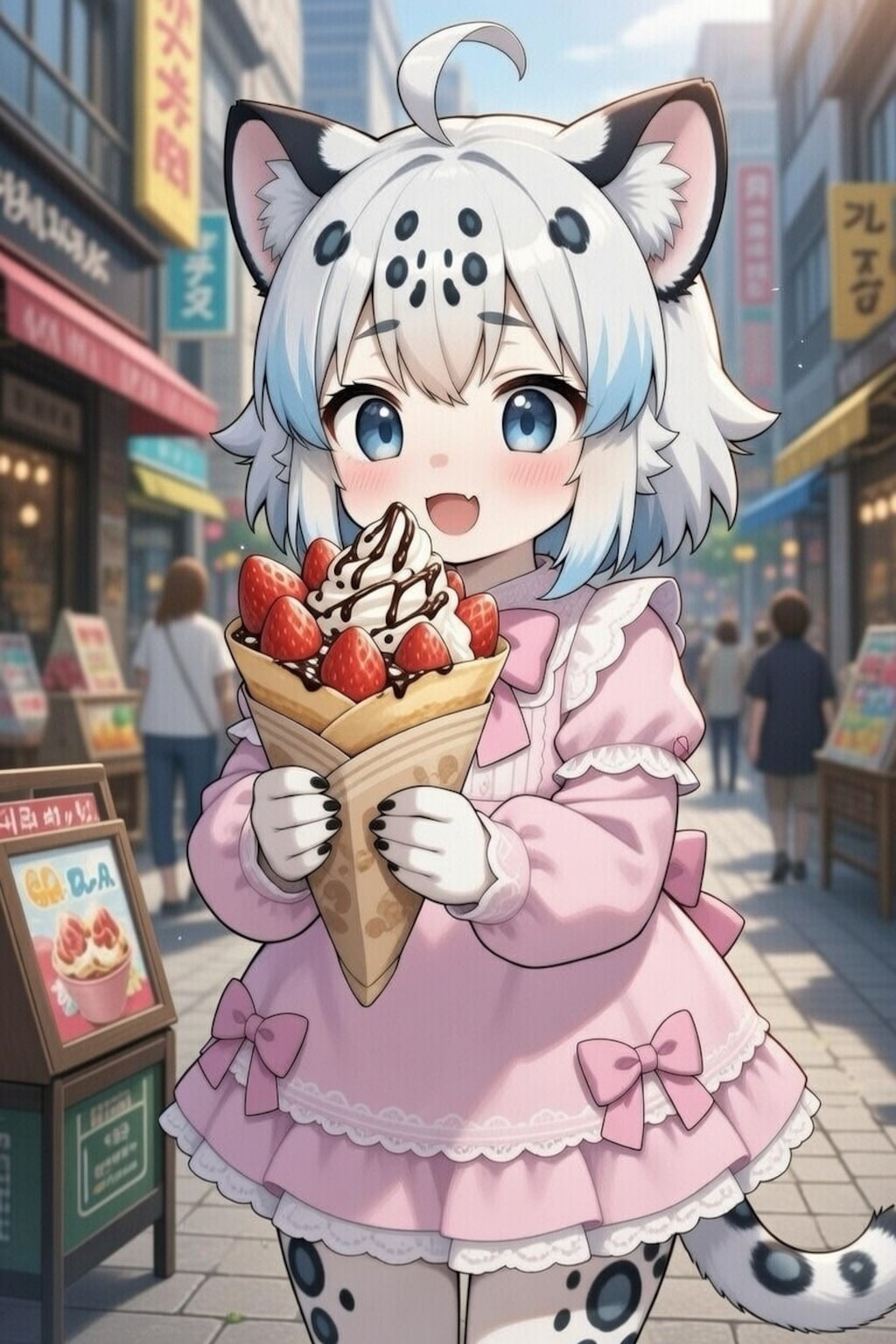 ユキヒョウちゃんとクレープ