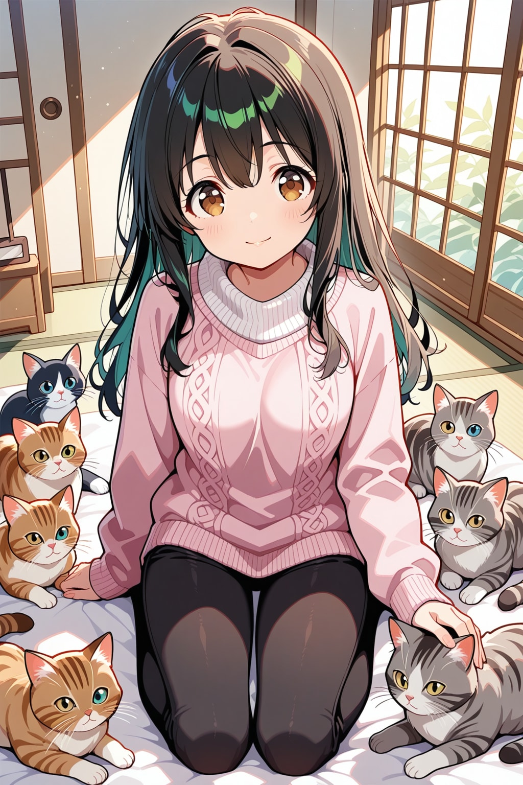 女の子とにゃんこ　その８