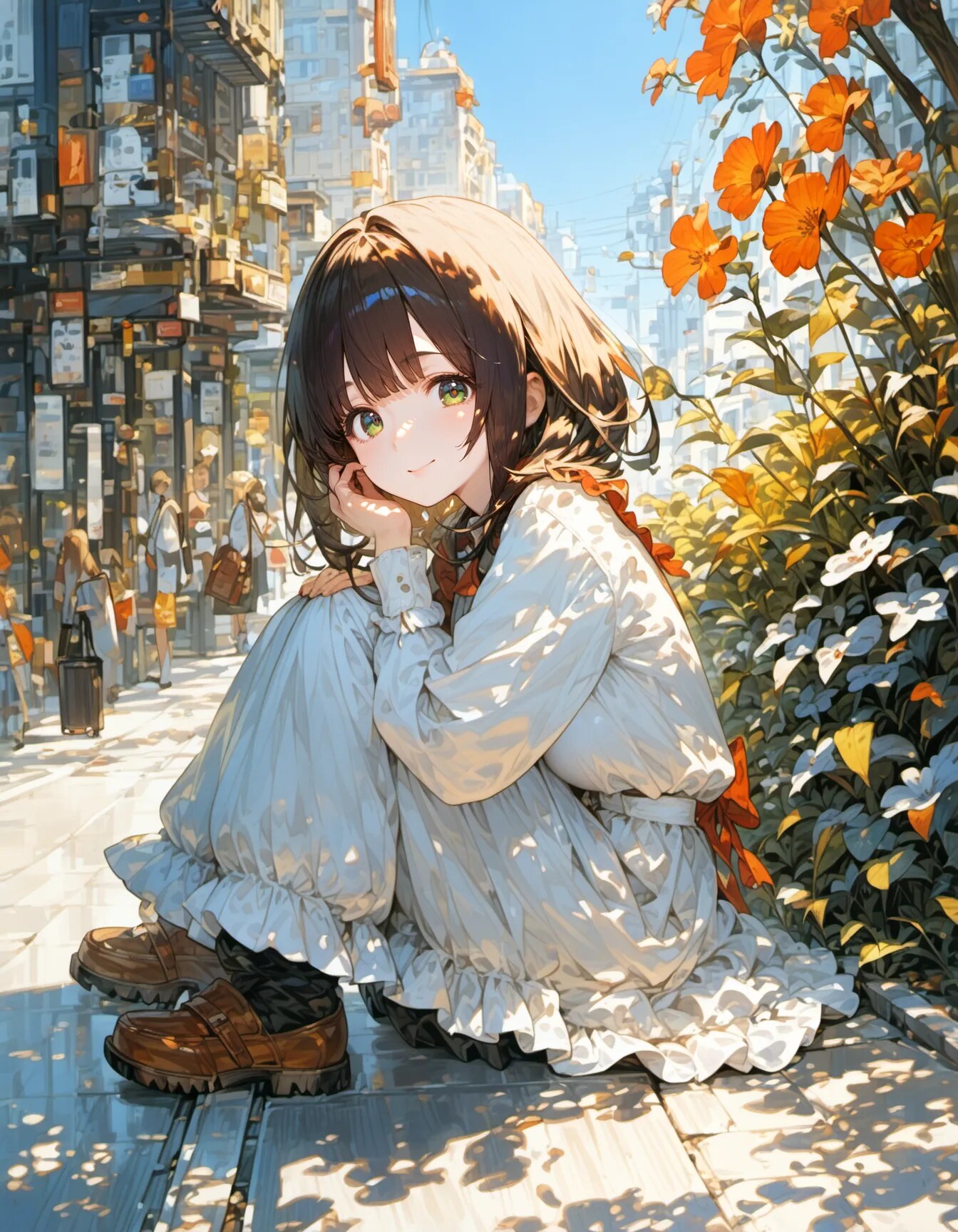Orange Flowers, Quiet Streets | の人気AIイラスト・グラビア