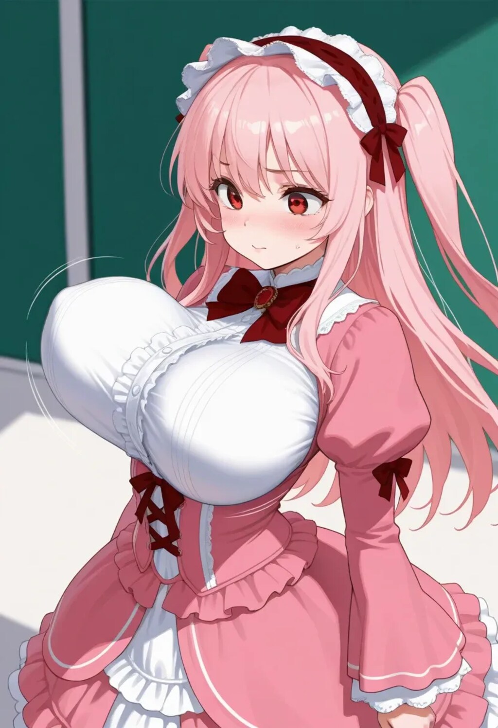 えいっ…ふぁ！？/// ピンク髪ゴスロリ少女