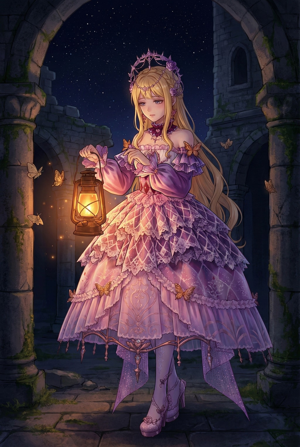 長い夜に灯る孤独なランプ