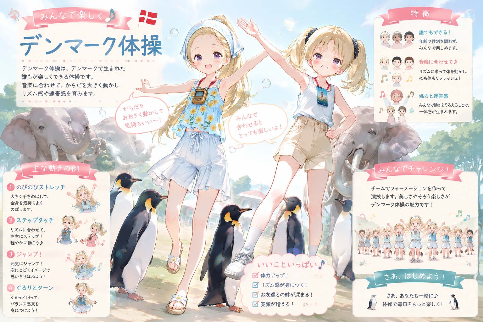 【自由研究①】みんなでやろう！デンマーク体操