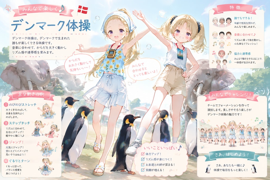 【自由研究①】みんなでやろう！デンマーク体操