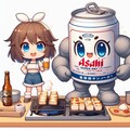 豆腐を炙るビール缶と小さな女の子 6枚目