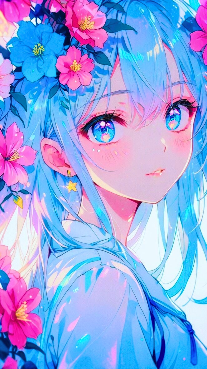 花に囲まれて | の人気AIイラスト・グラビア