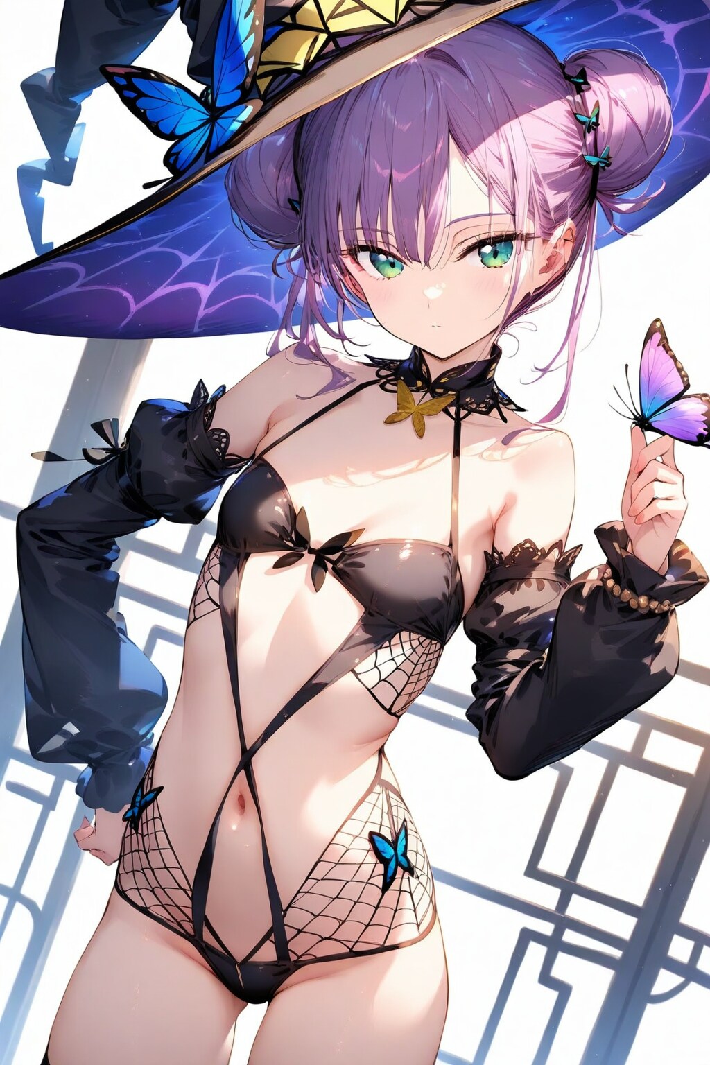 【おまけ】蜘蛛の巣に掛かった蝶