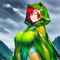競泳水着カエルレインコートコスプレ梅雨人妻達 4枚目