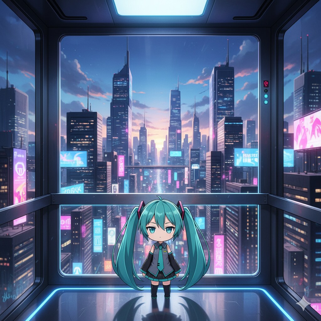 ミクちゃん 一人で乗れるかな？