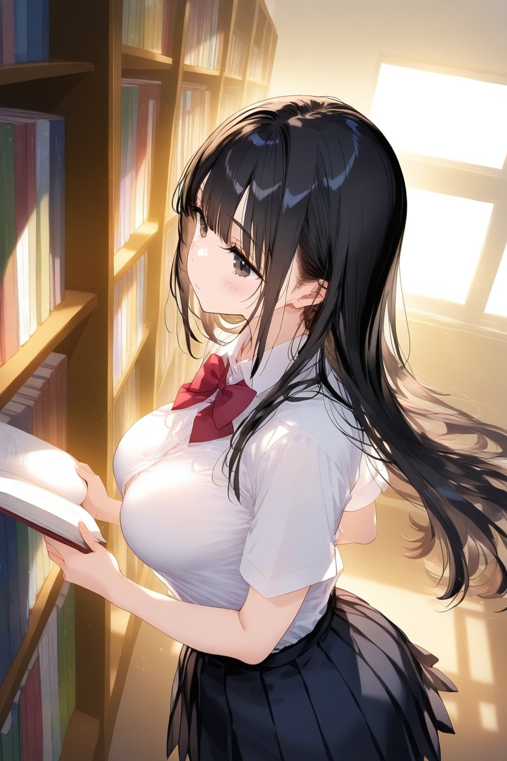 図書室の女の子 | の人気AIイラスト・グラビア