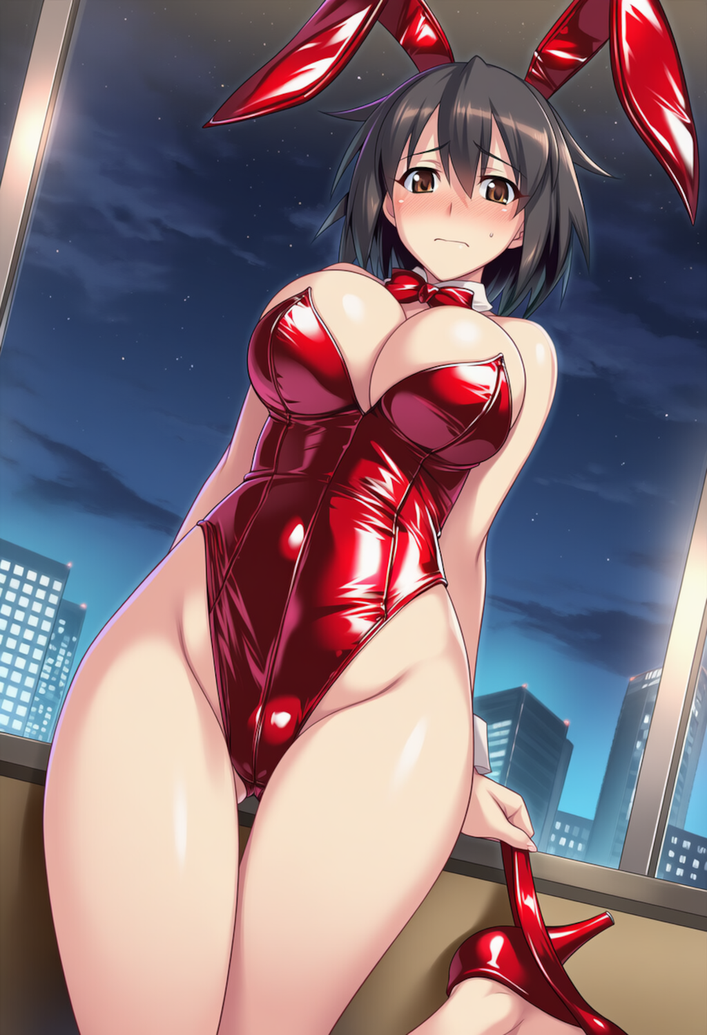 みっちゃん　バニーガール　私に〇ふ〇ふなんて…