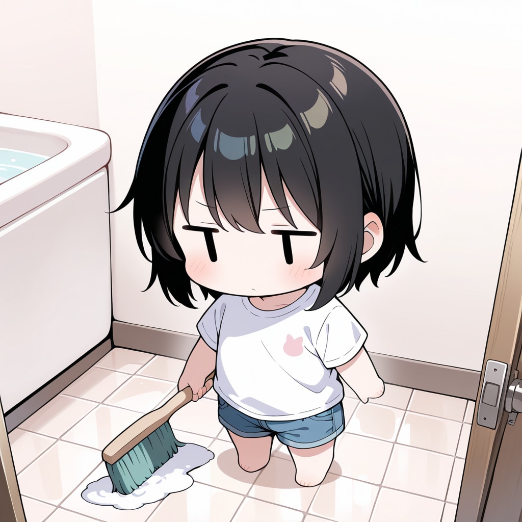 お風呂掃除を…させられる💦