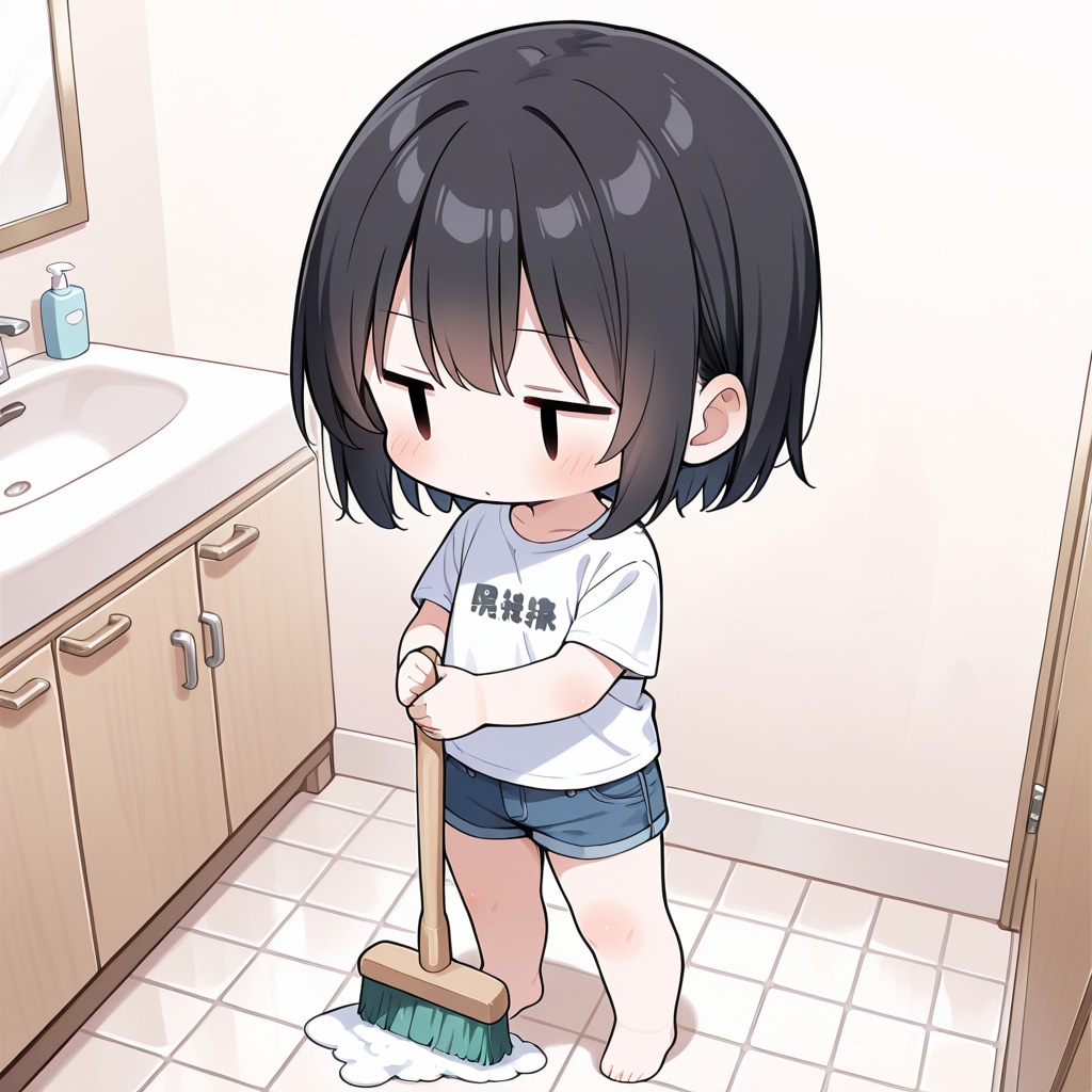 お風呂掃除を…させられる💦