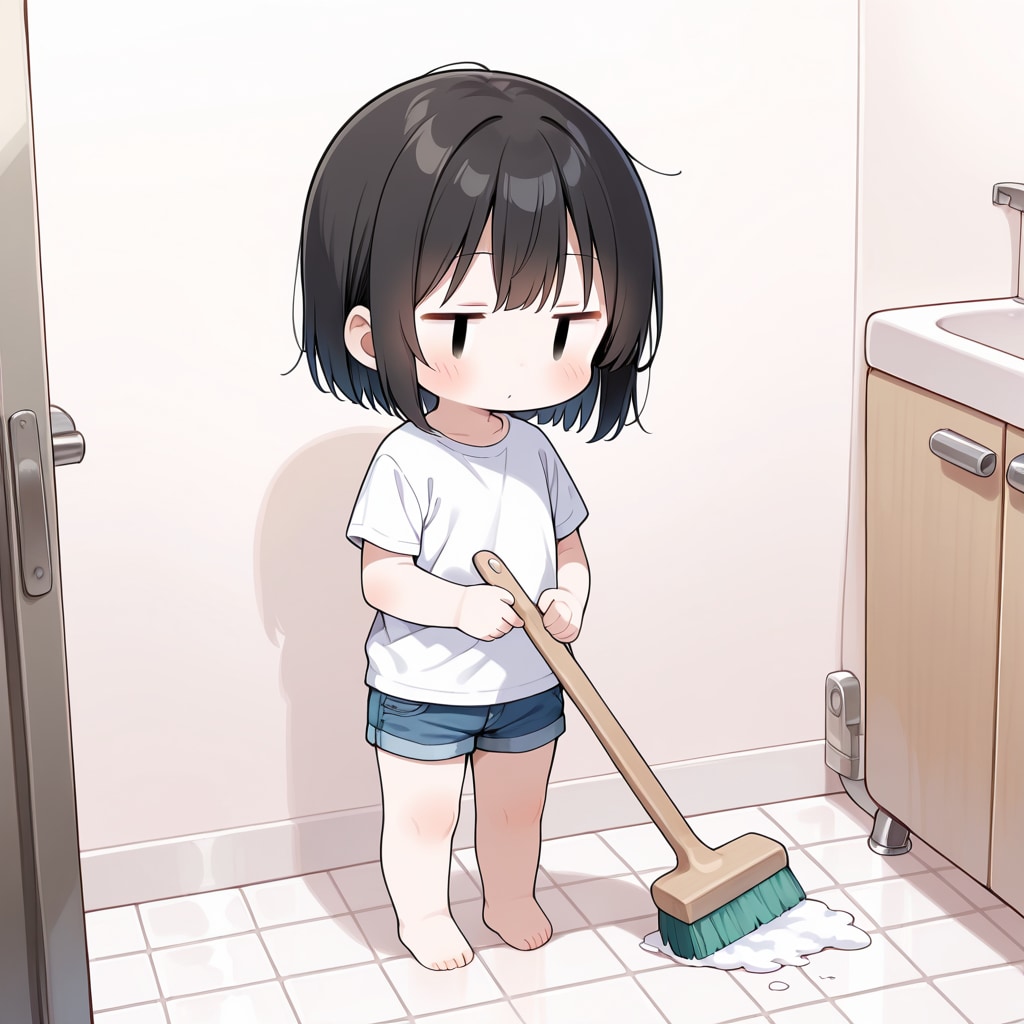 お風呂掃除を…させられる💦