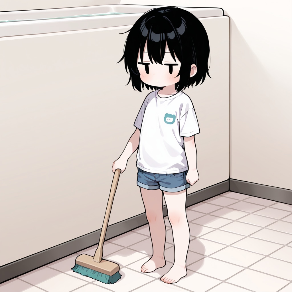 お風呂掃除を…させられる💦