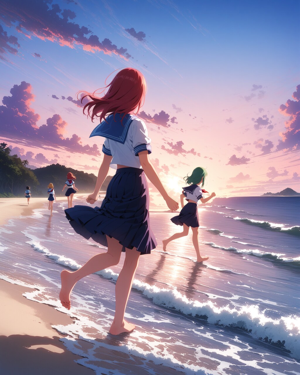 梅雨明けの学校終わりに