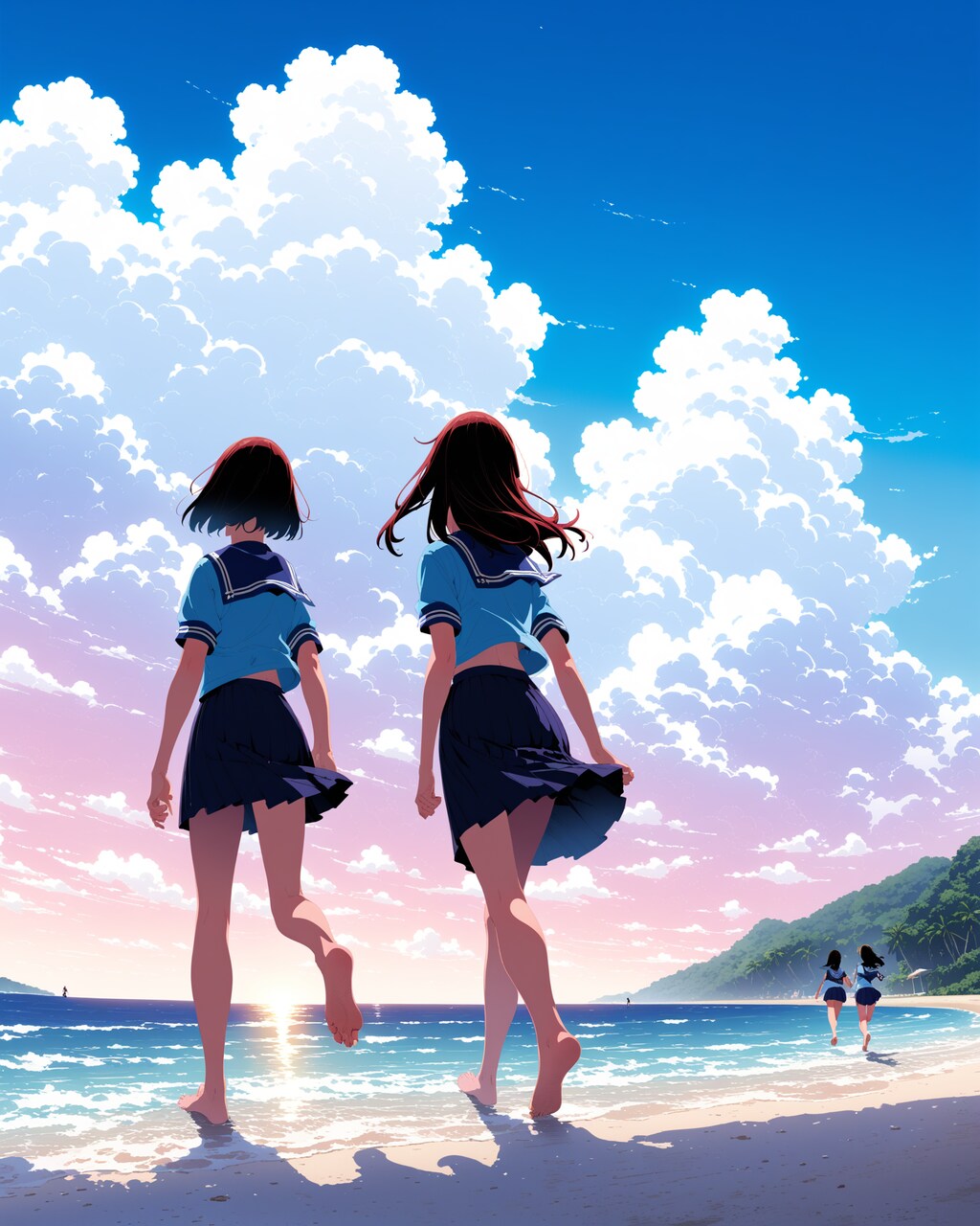 梅雨明けの学校終わりに