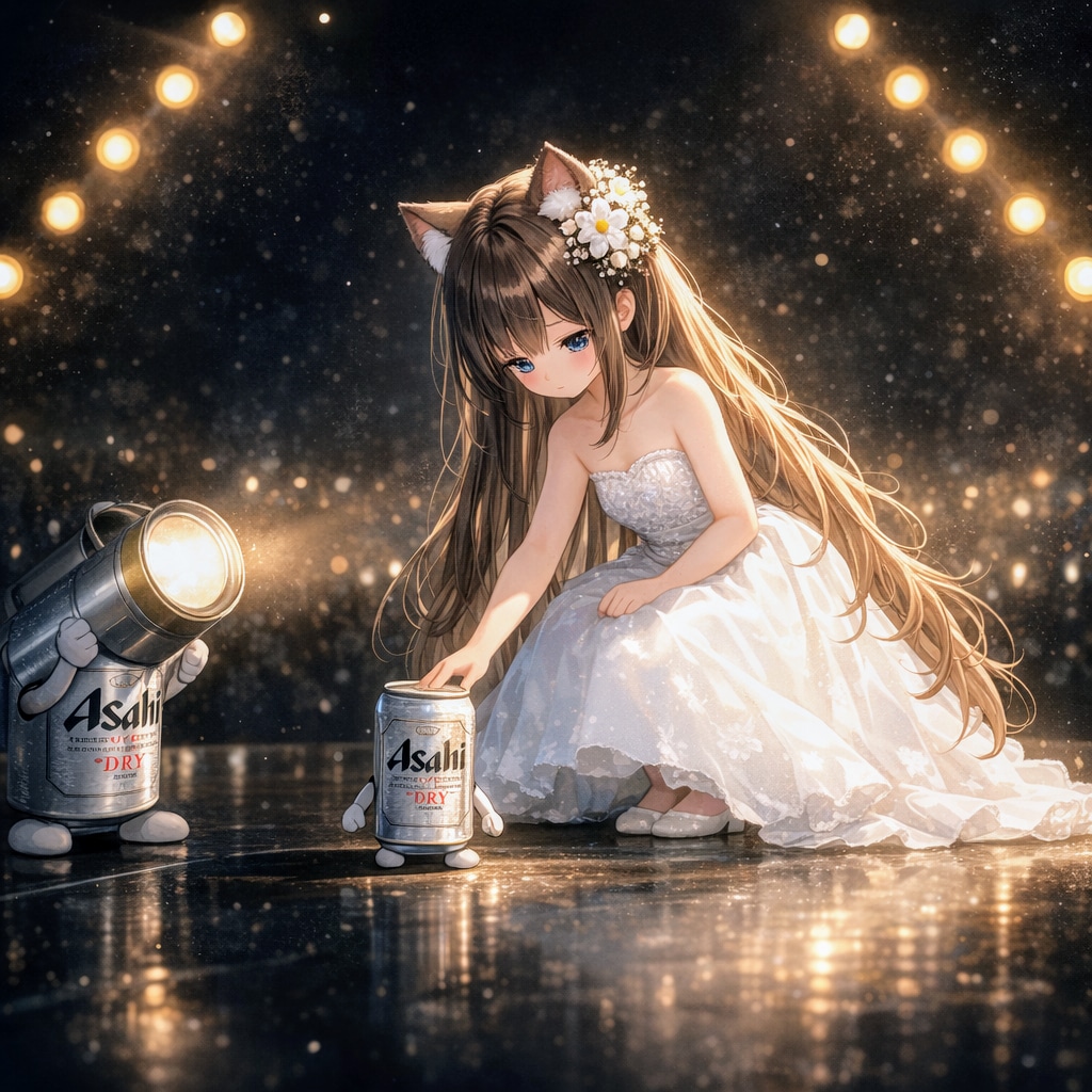 ビール引退の小さな女の子