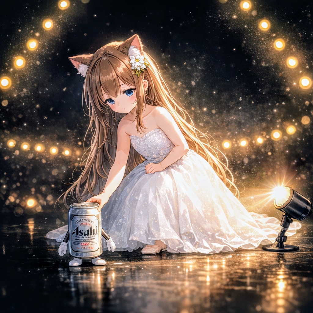 ビール引退の小さな女の子