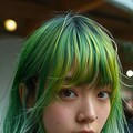 Green hair girl 8枚目
