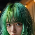 Green hair girl 4枚目