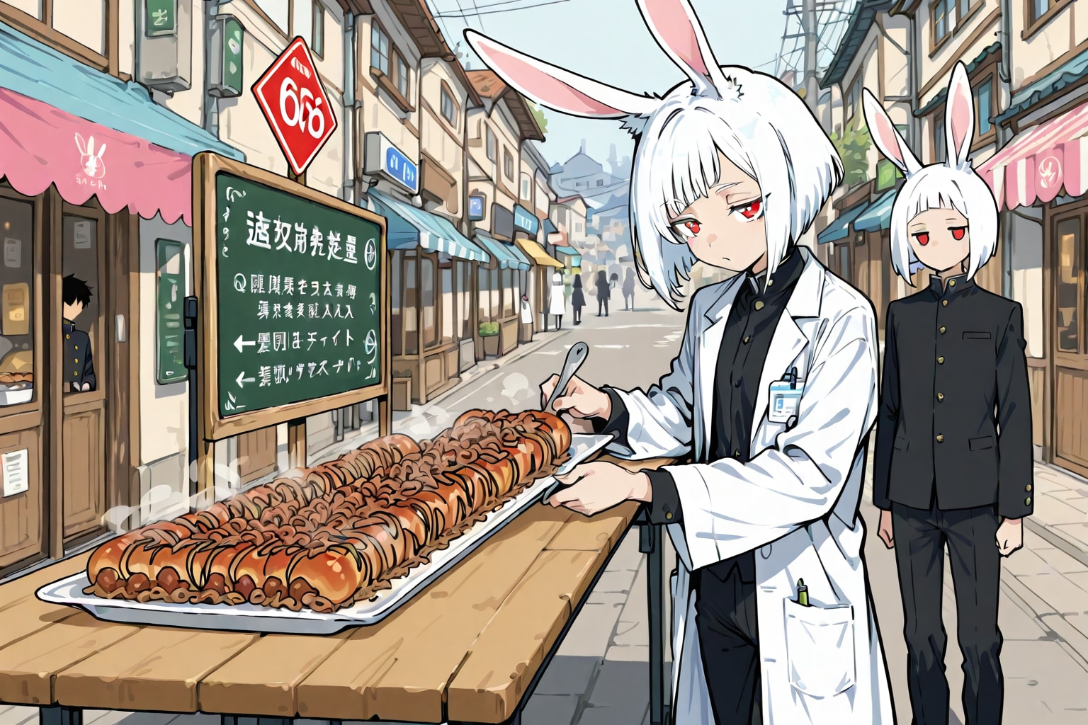 でっけえでっけえ焼きそばパン | の人気AIイラスト・グラビア