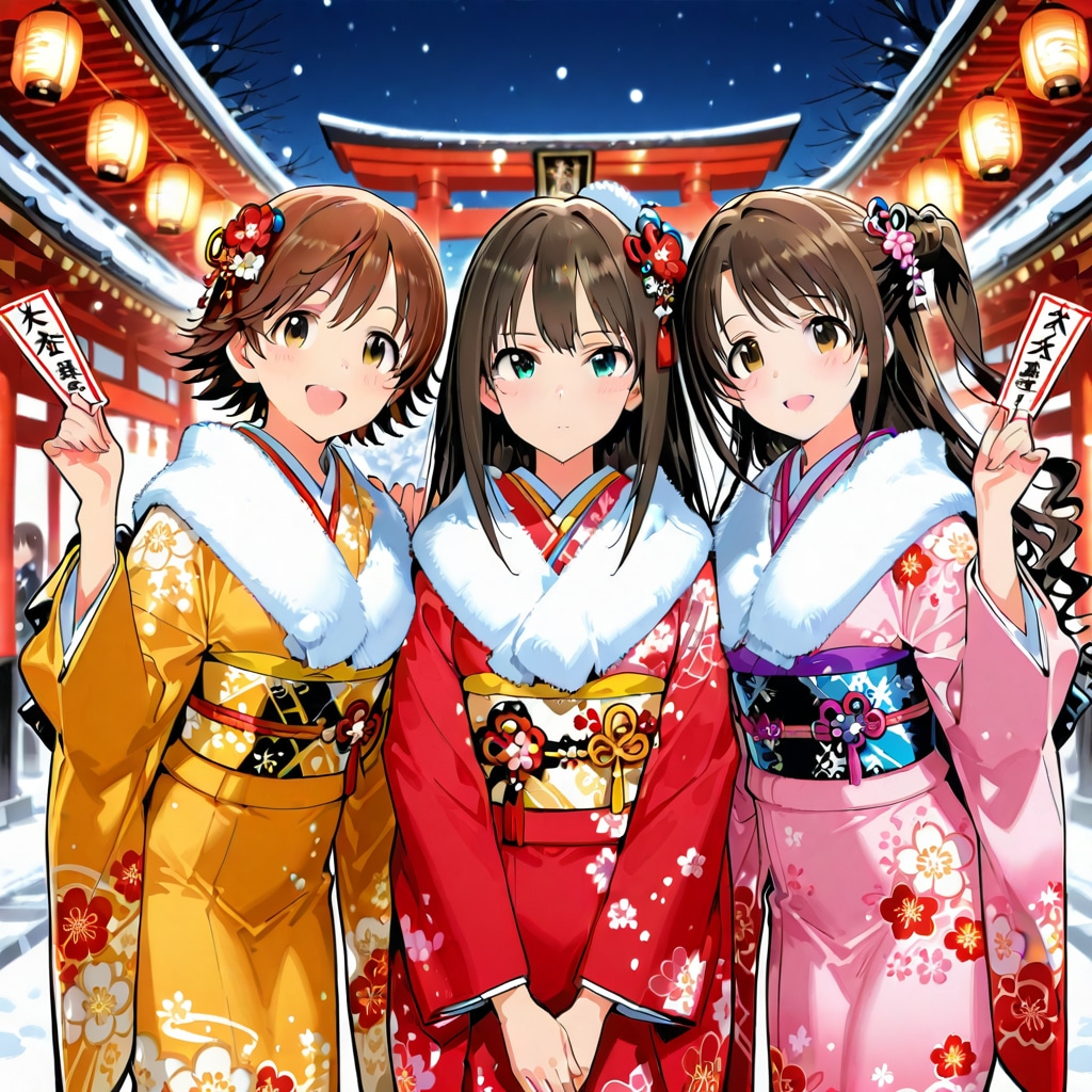 ニュージェネレーションズ(島村卯月&渋谷凛&本田未央)の晴着姿