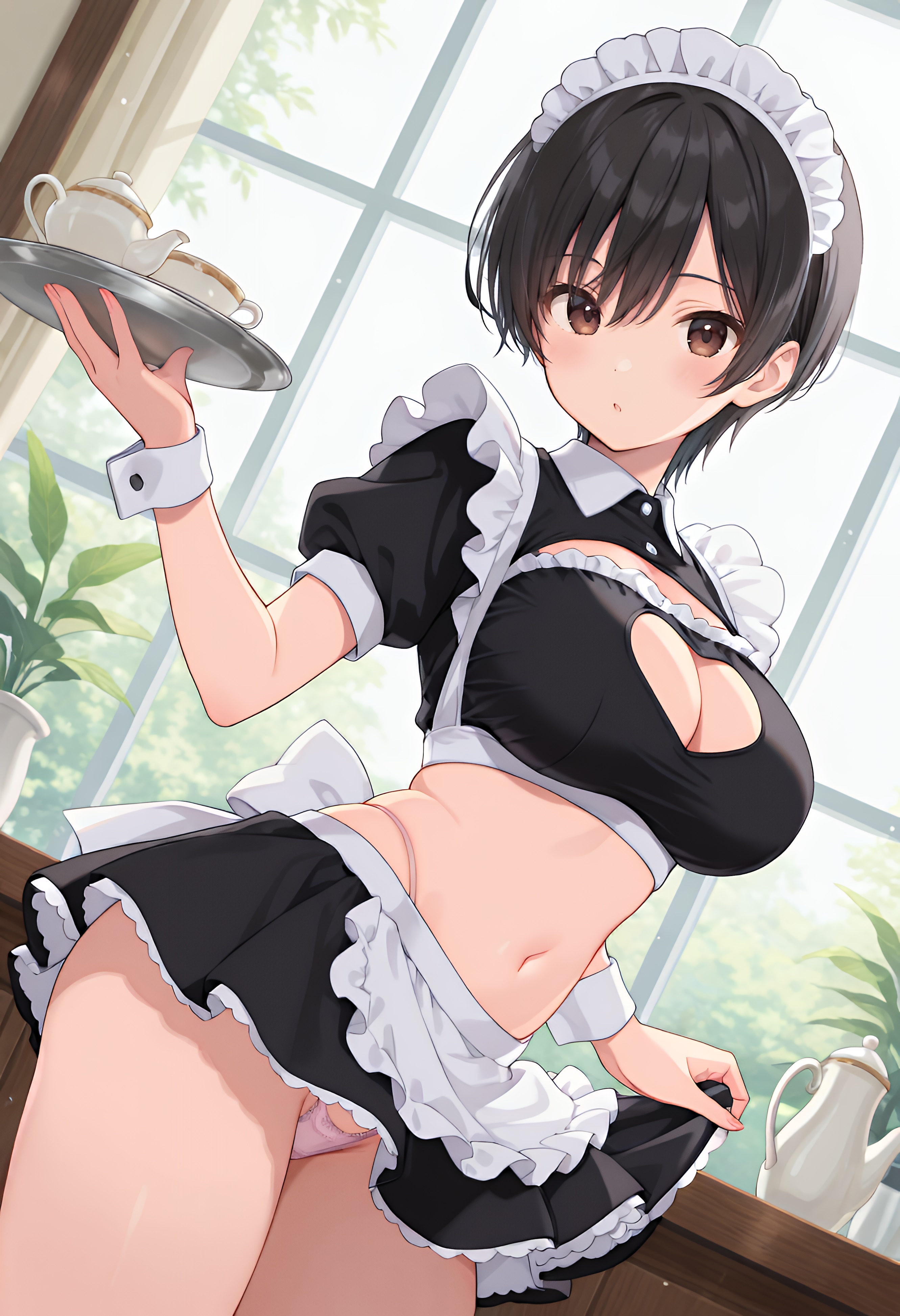 見えるメイドさん