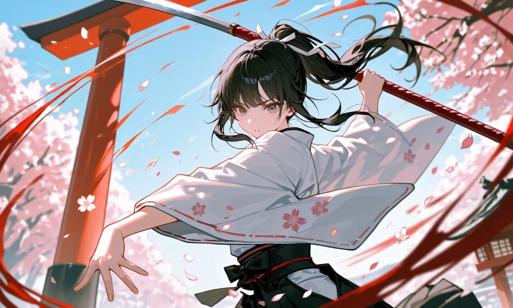 薙刀女子　桜嵐