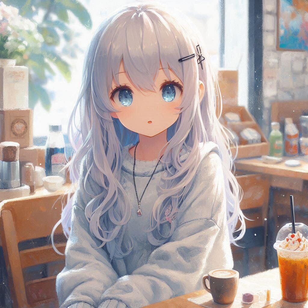 白髪の可愛い女の子【316 】