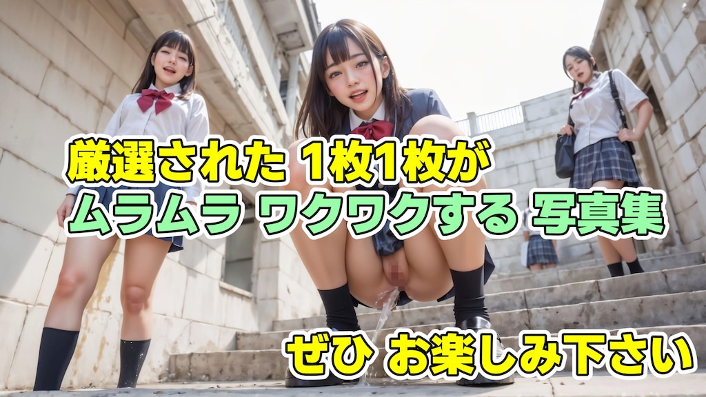 階段おしっこ3 女子校生ダイナミックビューティー【4K写真集＋顔動画】