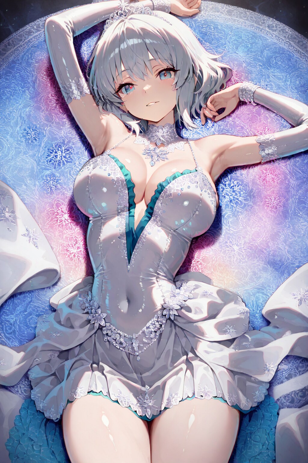 #ENERGY 版 「グレー系ドレスの美少女」　－プロンプト流用－