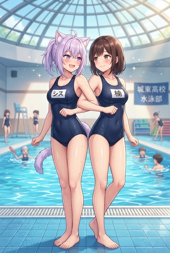 親友とスク水のシス