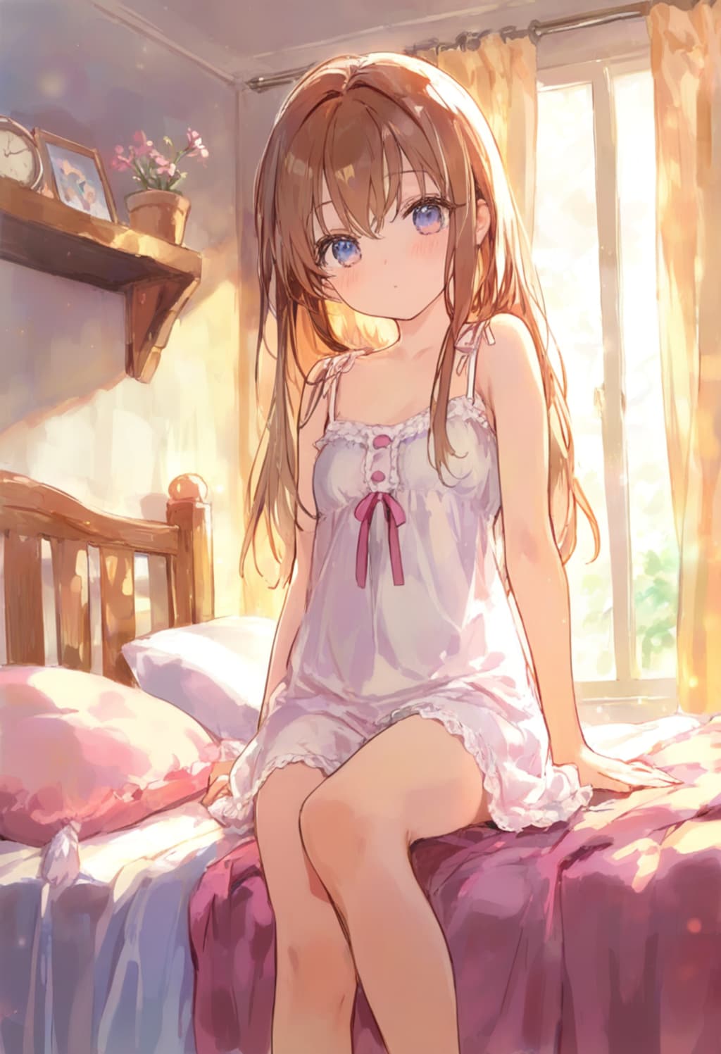 少女の部屋(水彩タッチ)(123)