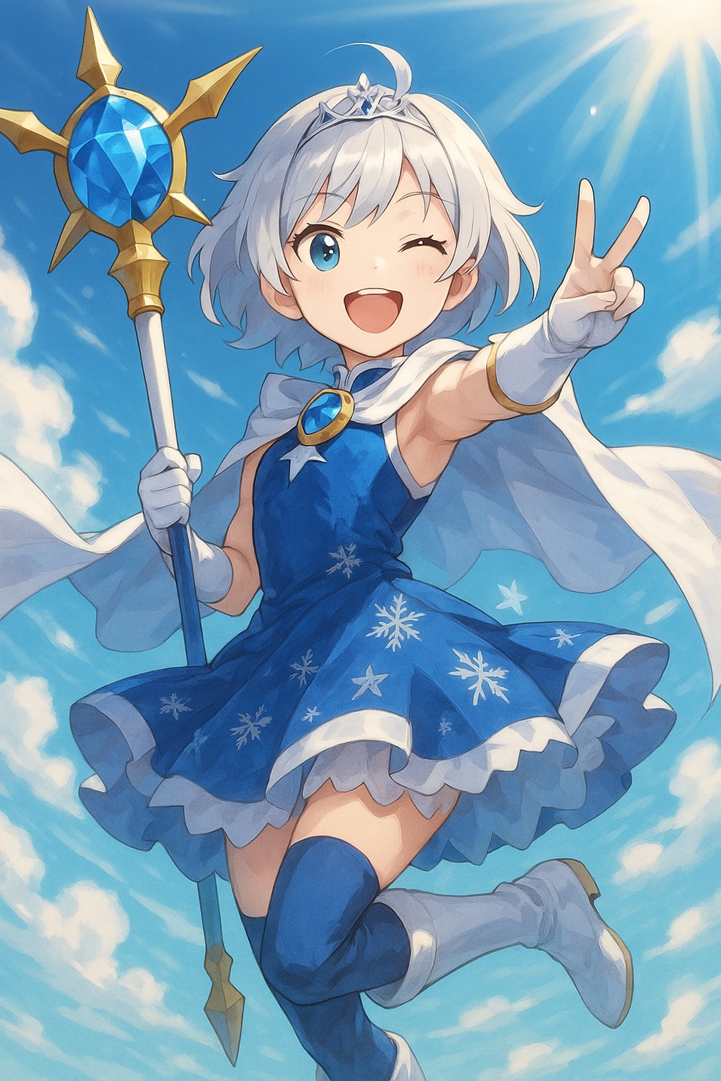 魔法の微笑みとピースサイン | の人気AIイラスト・グラビア