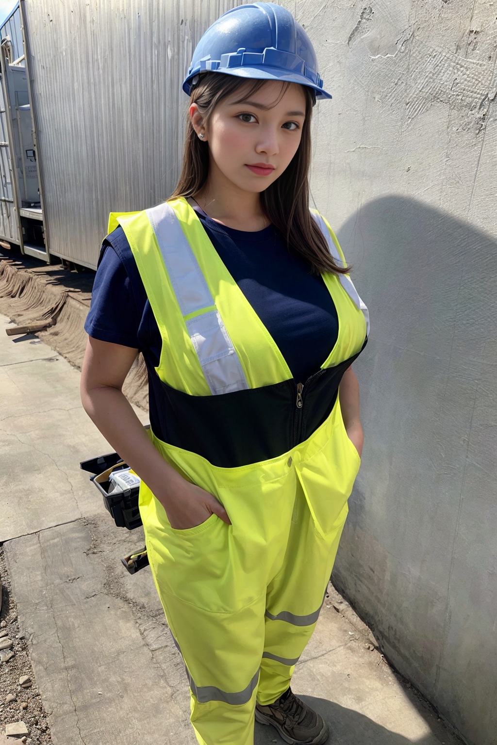 工事現場のお姉さん