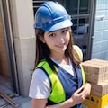 工事現場のお姉さん 3枚目