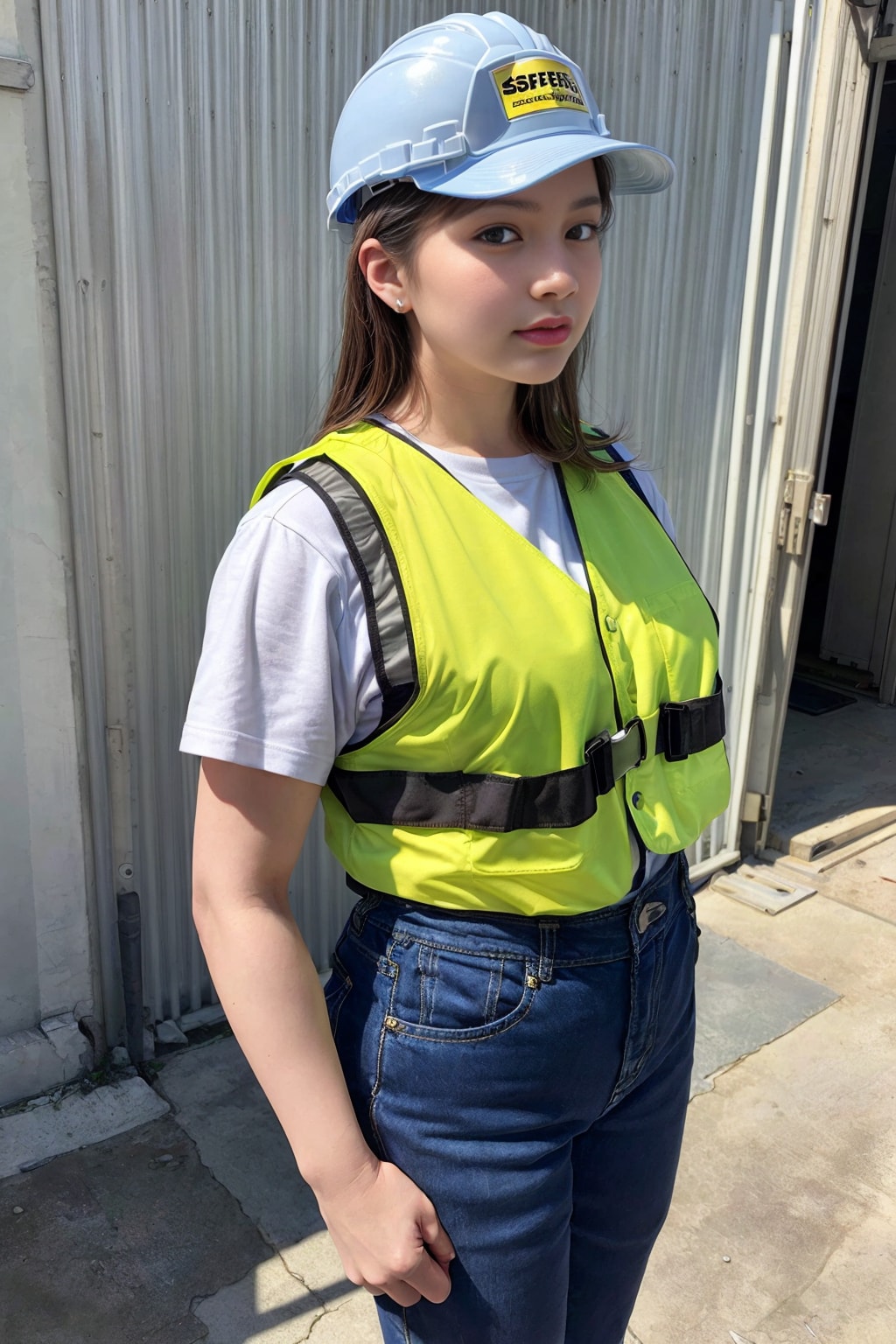 工事現場のお姉さん