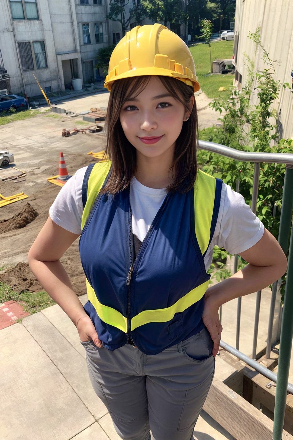 工事現場のお姉さん