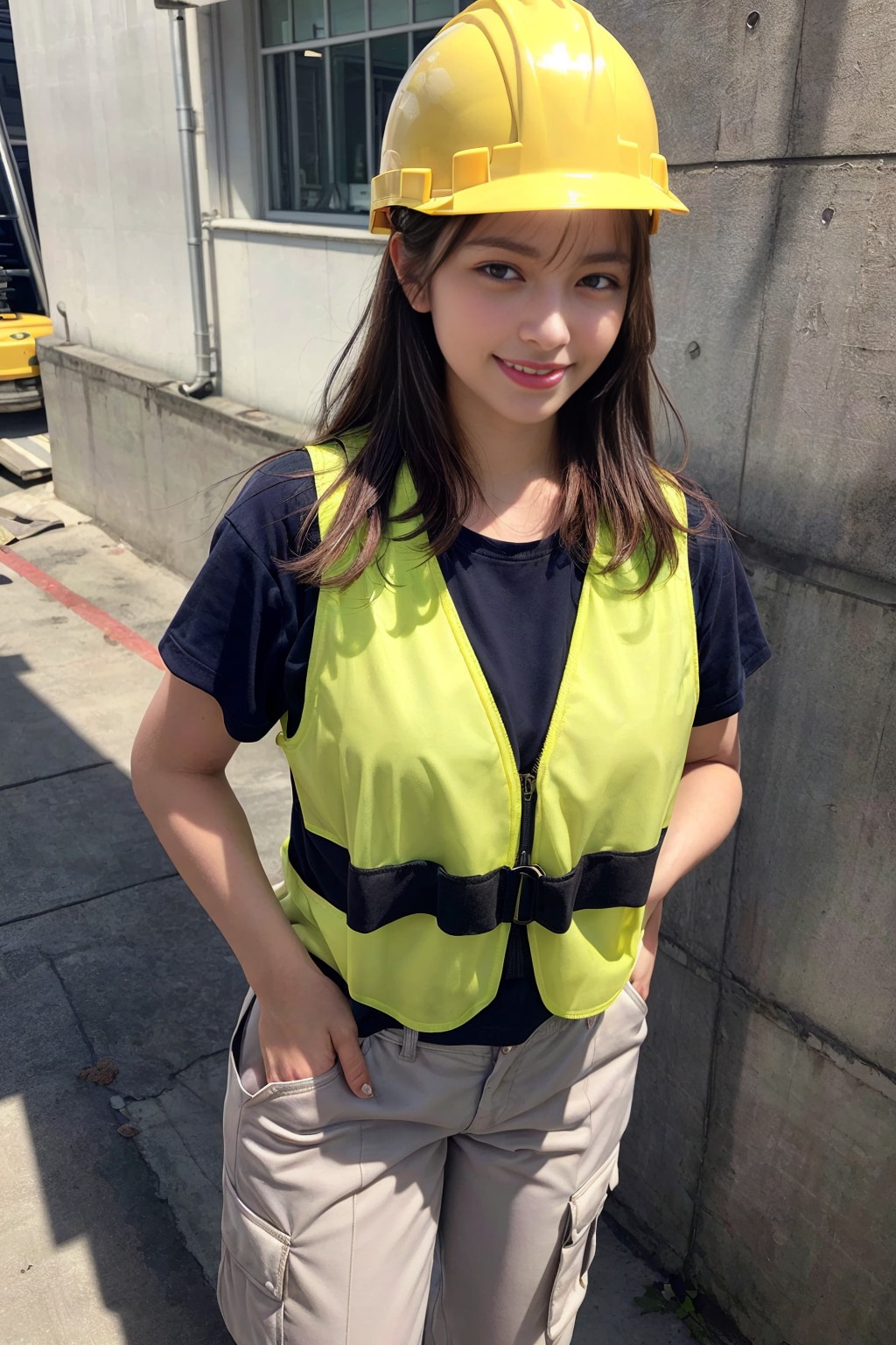 工事現場のお姉さん