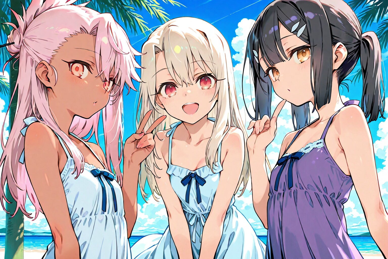 サンドレスの3人
